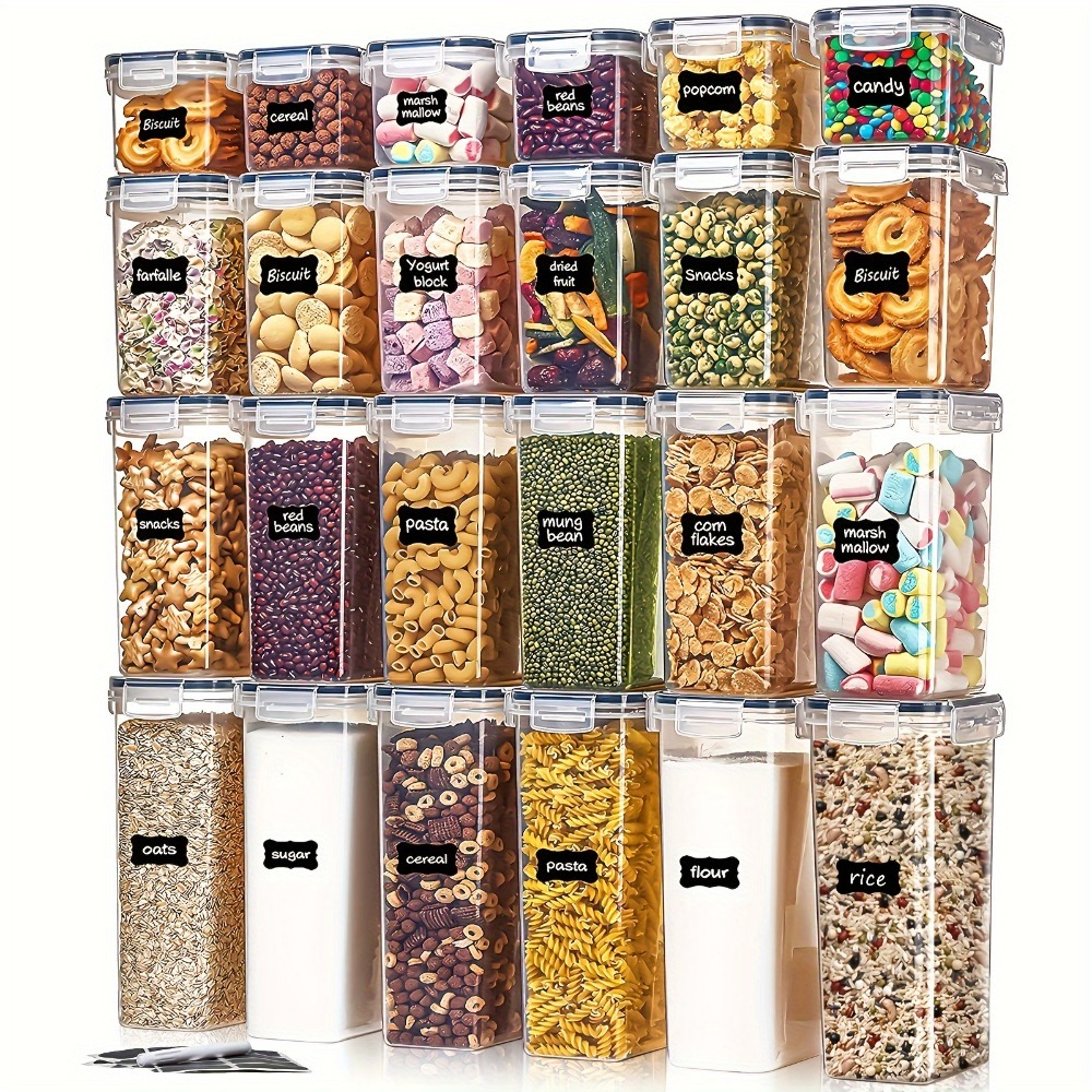 Kitchen Baking Tins - 24 Recipientes para Almacenamiento de Alimentos,