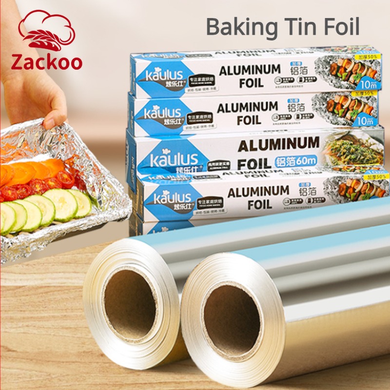 Kitchen Baking Tins - Zackoo-papel de aluminio para hornear, 10/20/40M,