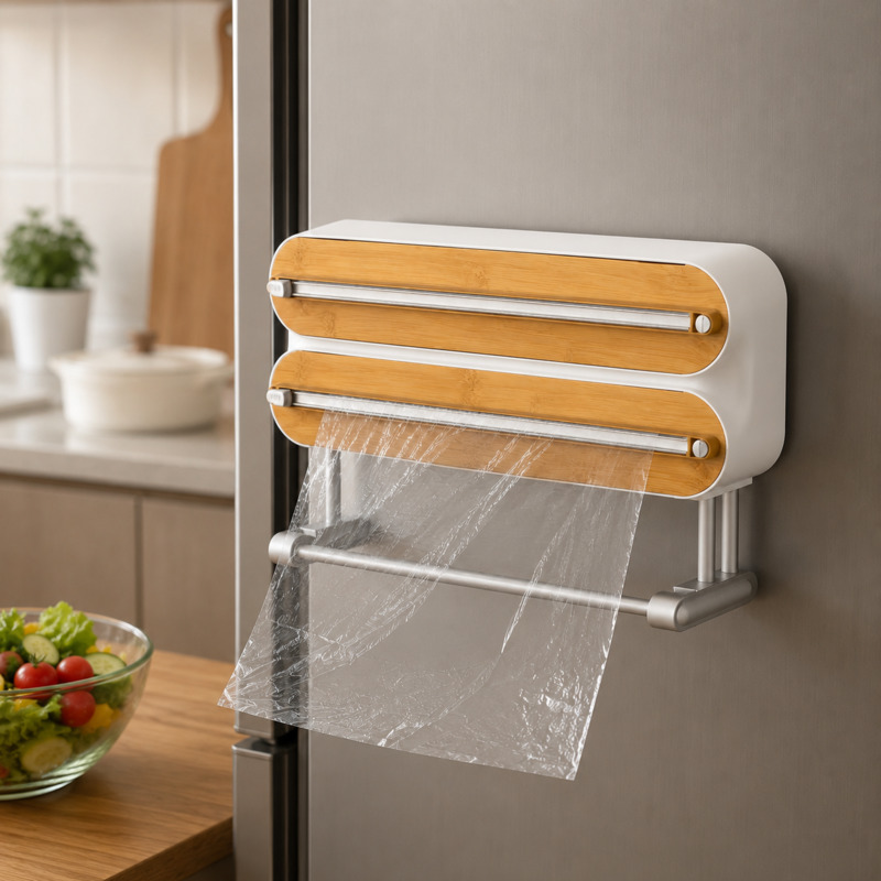 Kitchen Baking Tins - Dispensador de Papel Film Magnético, Cortador