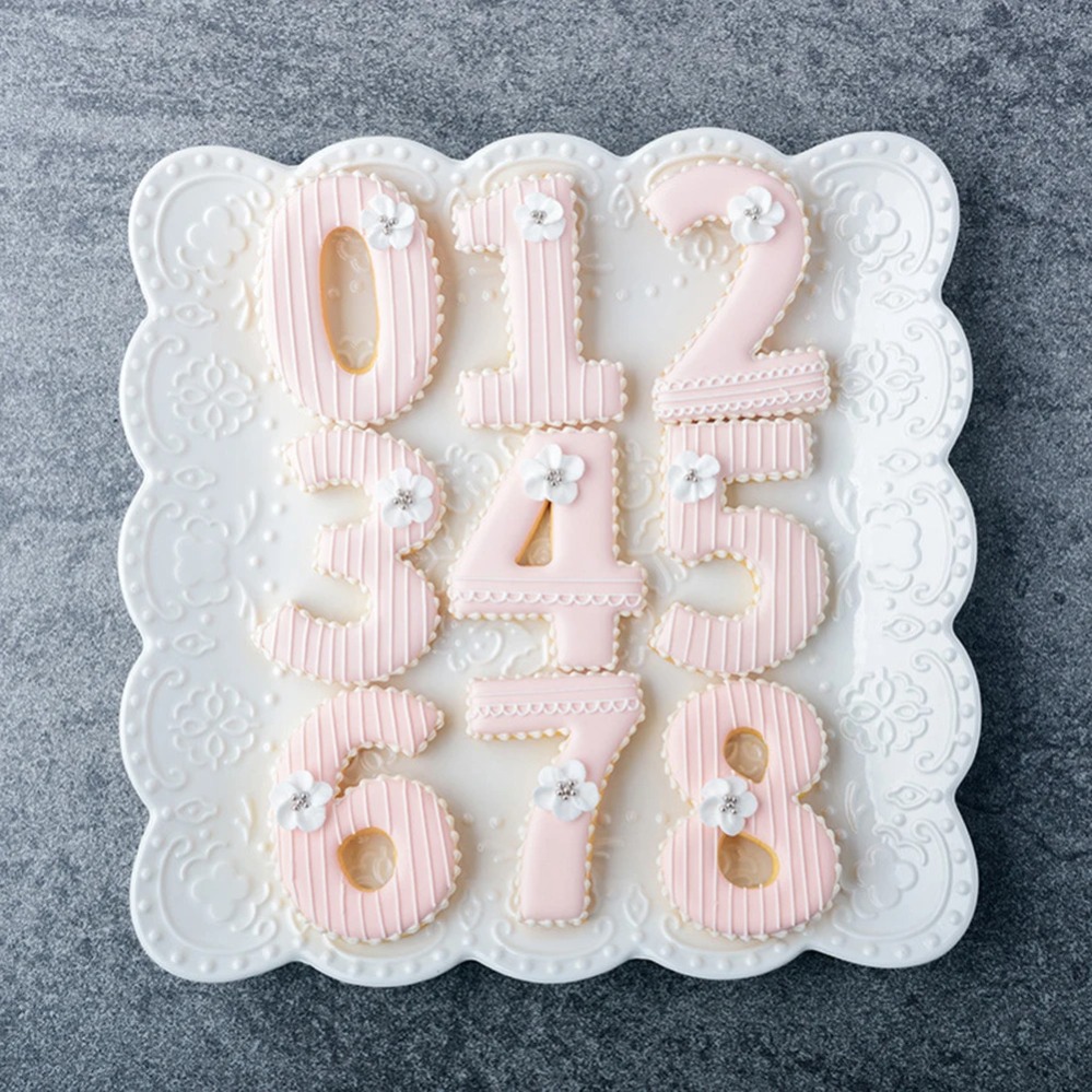 Baking Kitchen Diy - Cortadores de Galletas con Números Grandes,