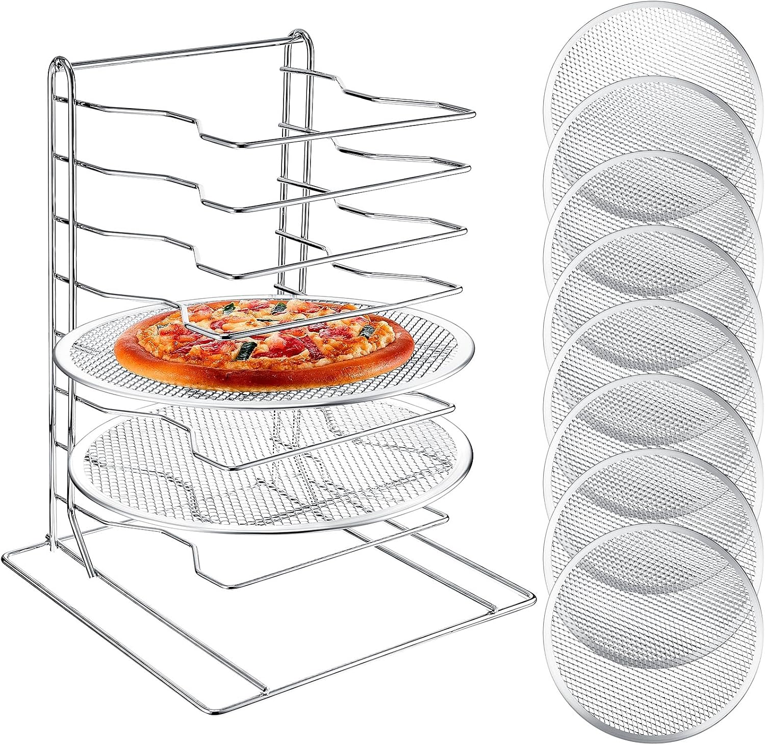 Estante para pizzas de 8 nivel - Kitchen Baking Rack reseña y precio