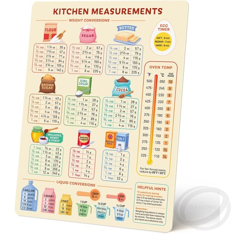Tabla de conversión de cocina, - Kitchen Baking Conversion Chart reseña y precio