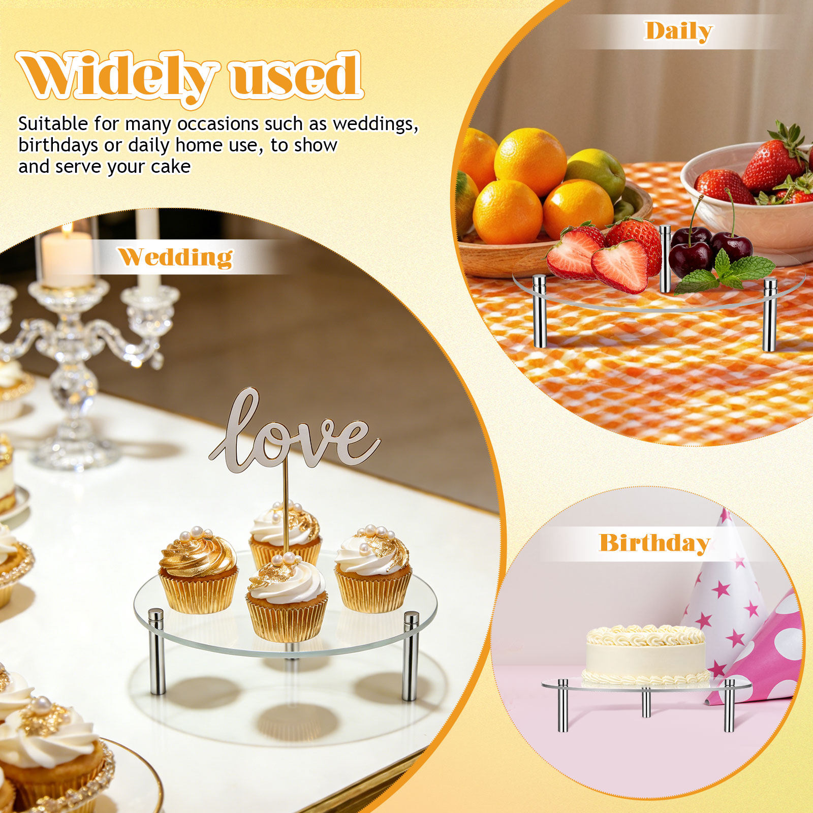 3 piezas de soporte transparen - Kitchen Baking Rack reseña y precio