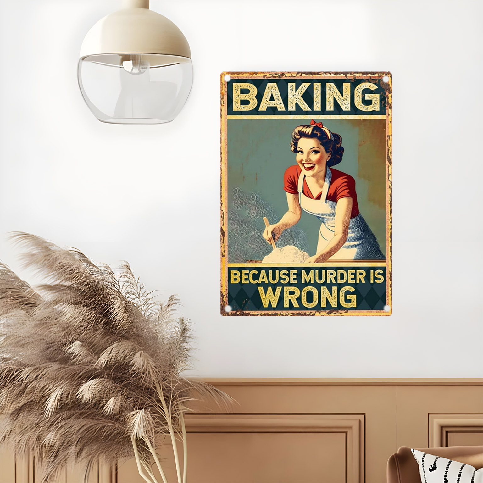Letrero Decorativo de Metal co - Kitchen Baking Wall Art reseña y precio