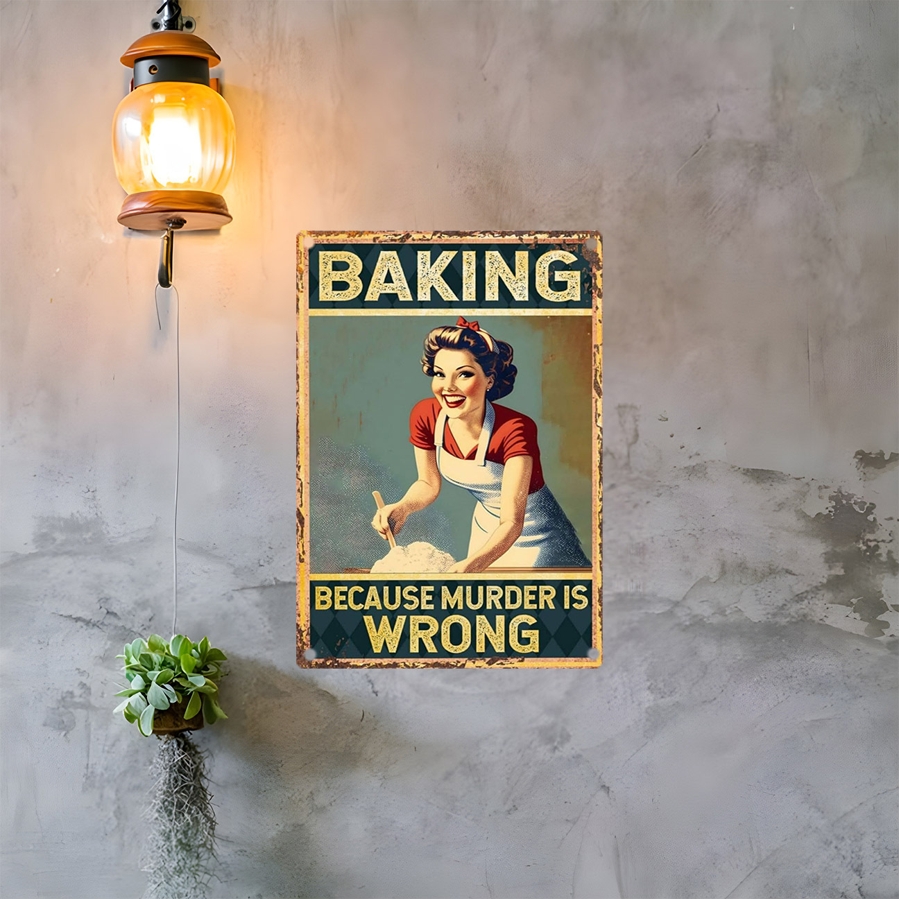 Letrero Decorativo de Metal co - Kitchen Baking Wall Art reseña y precio