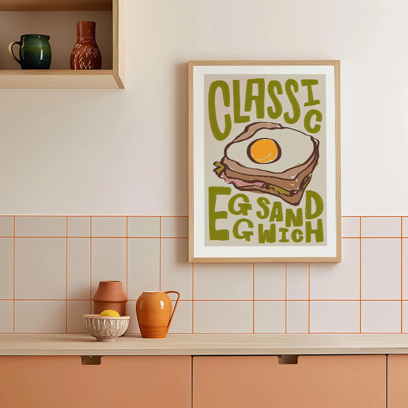 Póster Impreso de Comida, Past - Kitchen Baking Wall Art reseña y precio