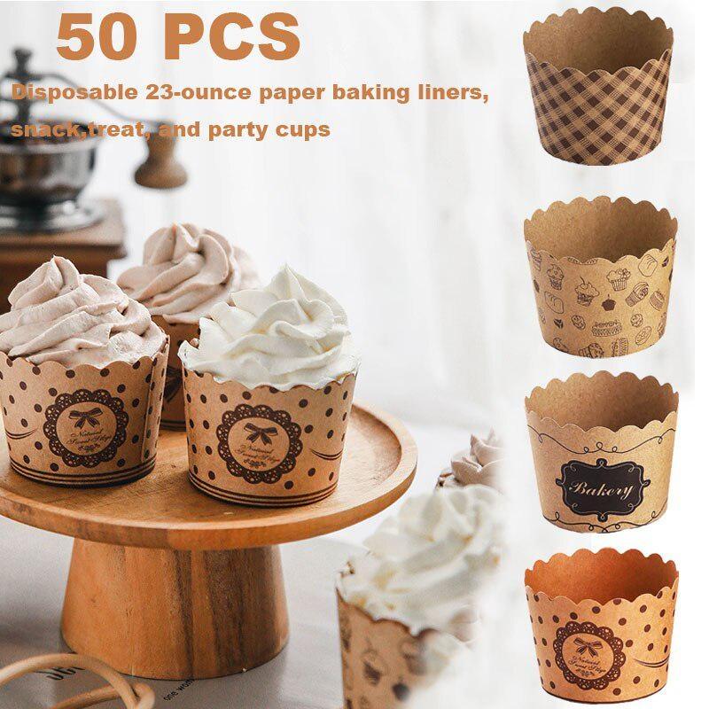 50 unids/pack de vasos de pape - Kitchen Baking Paper reseña y precio