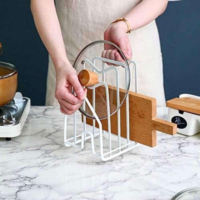 Soporte para tapas de ollas y  - Kitchen Baking Tray Organiser reseña y precio
