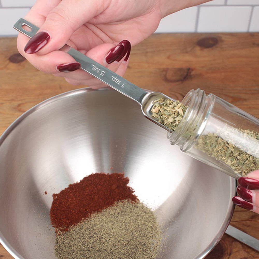 Cucharas medidoras de acero in - Baking Powder Kitchen reseña y precio