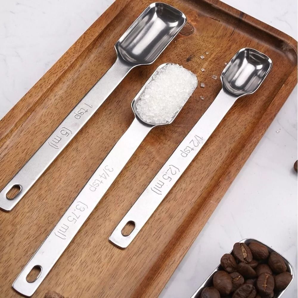 Cucharas medidoras de acero in - Baking Powder Kitchen reseña y precio