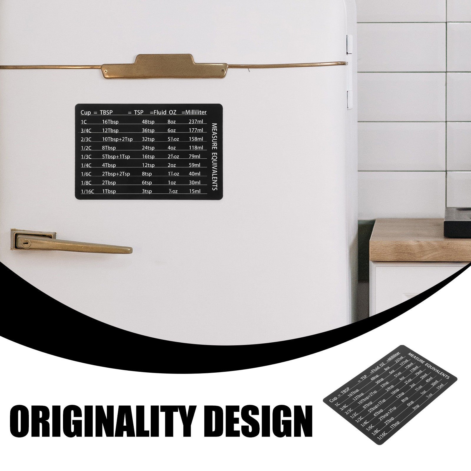 Tabla de Conversión Magnética  - Kitchen Baking Conversion Chart reseña y precio