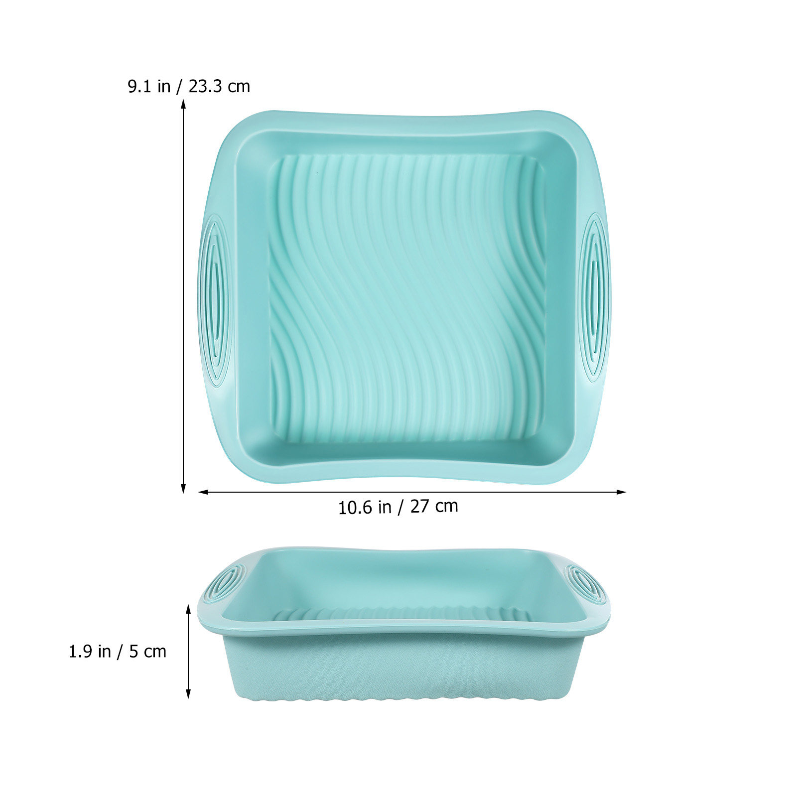 Molde cuadrado de silicona par - Kitchen Baking Tins reseña y precio