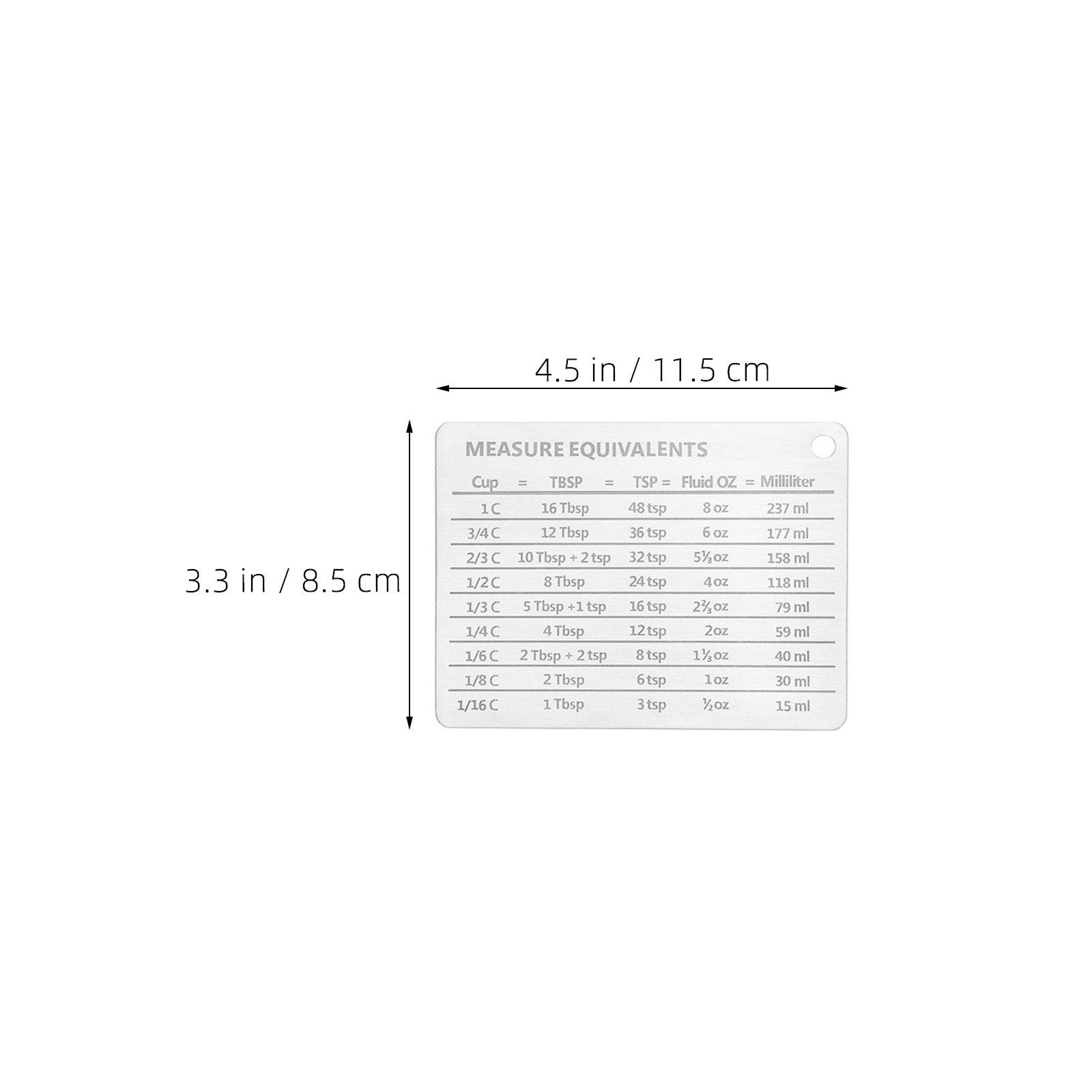 Imán de acero inoxidable para  - Kitchen Baking Conversion Chart reseña y precio
